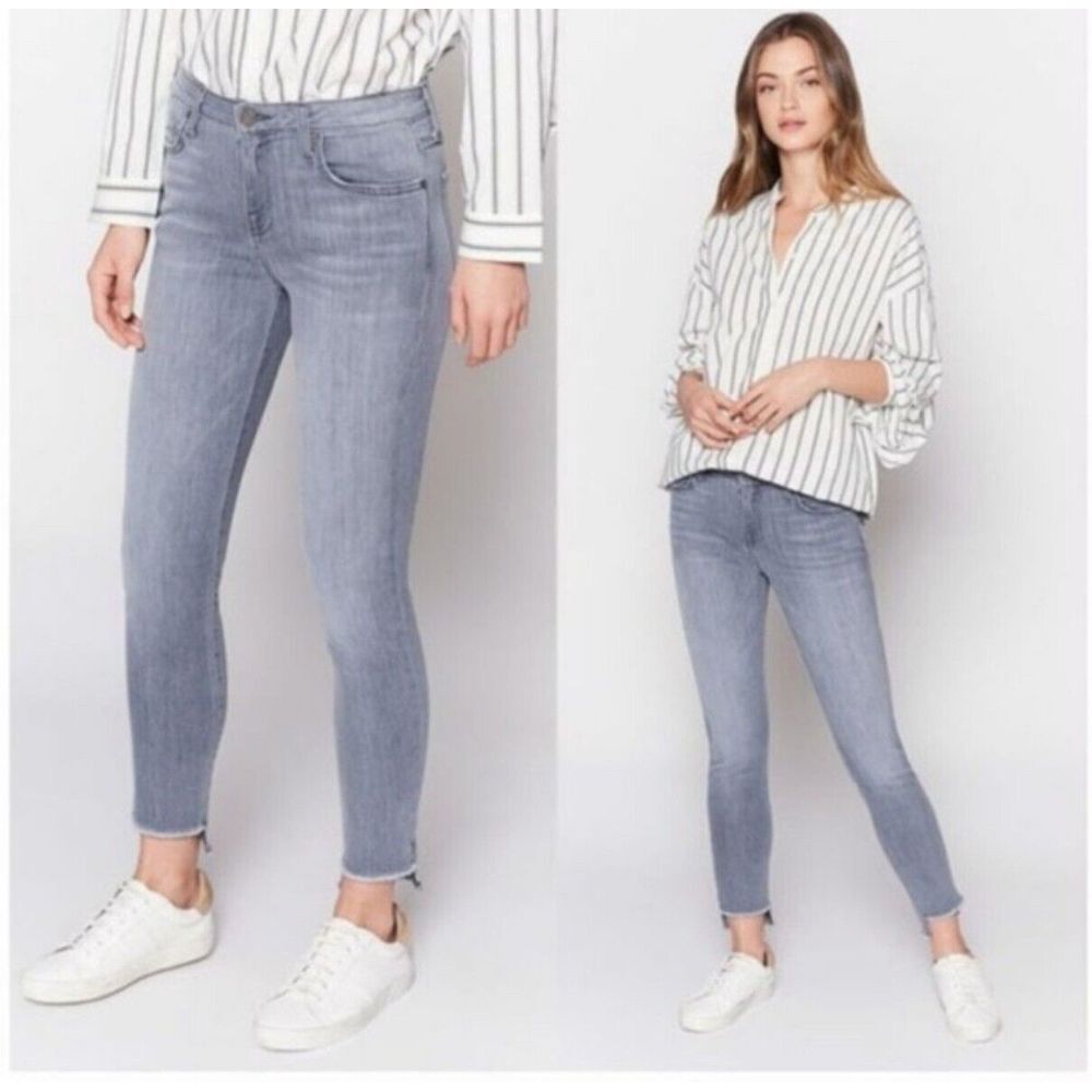 Joie Jeans Gray Zip Fly Frayed Hem Ankle Skinny Denim Casual Jeans‎ Size 29